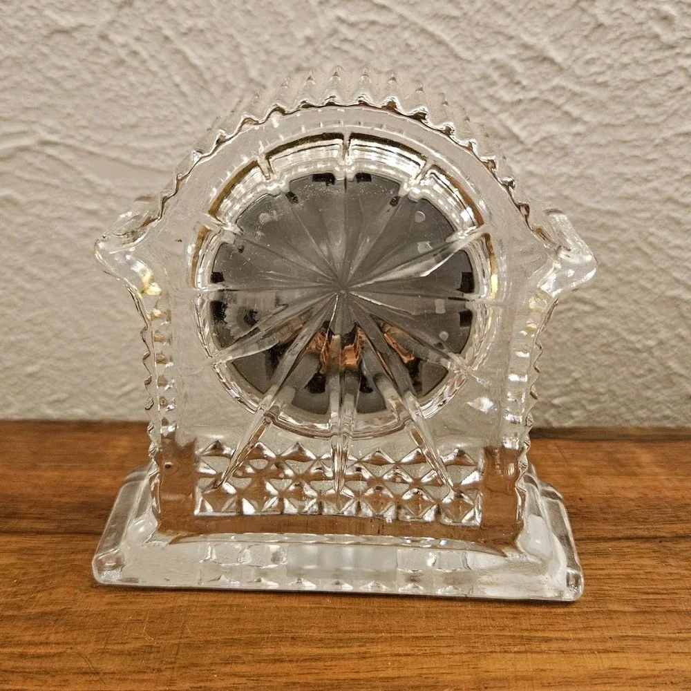 Vintage Crystal Legends By Godinger 24% Lead Desk Quartz Clock Needs New Battery